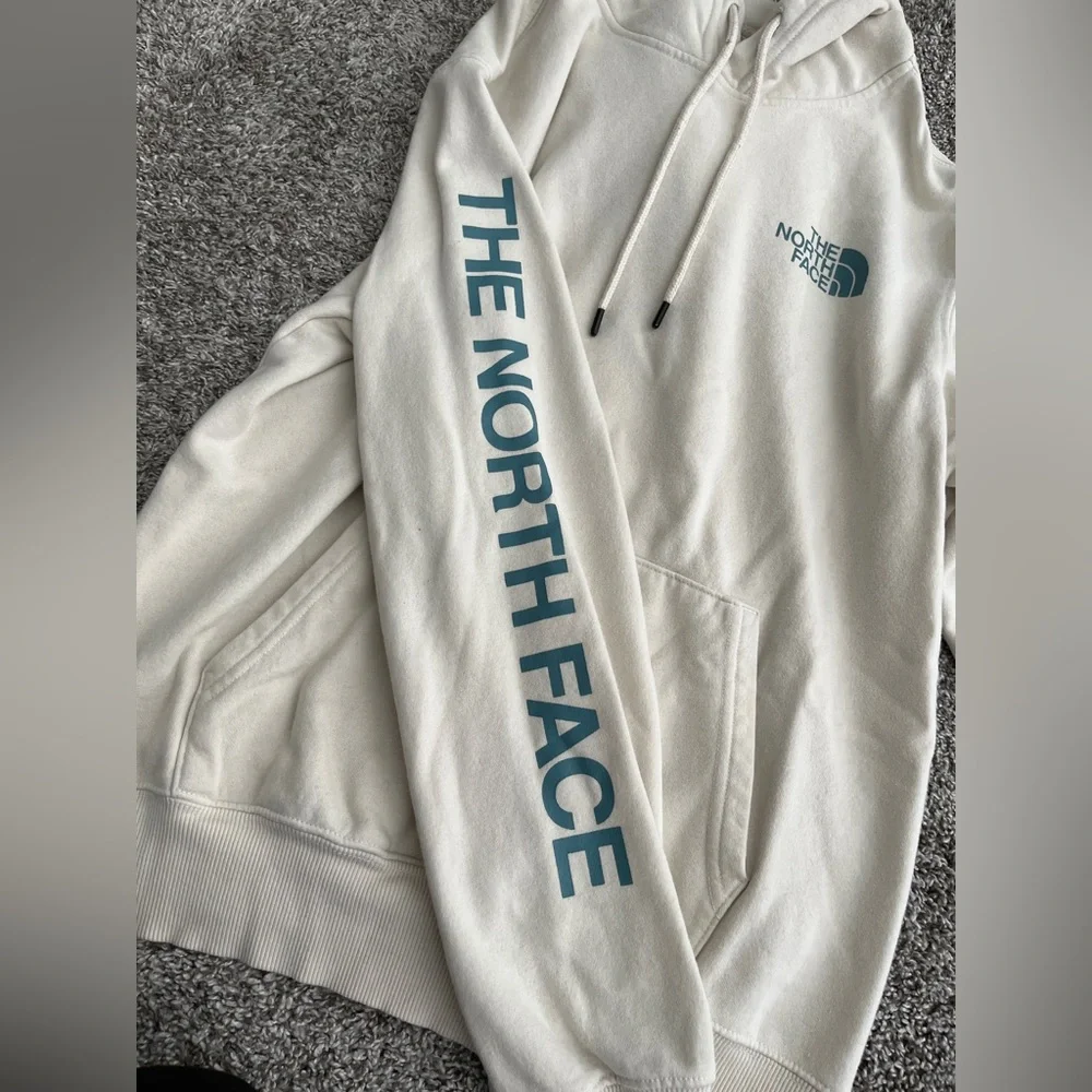 Men’s The North Face Ivory and Blue Hoodie